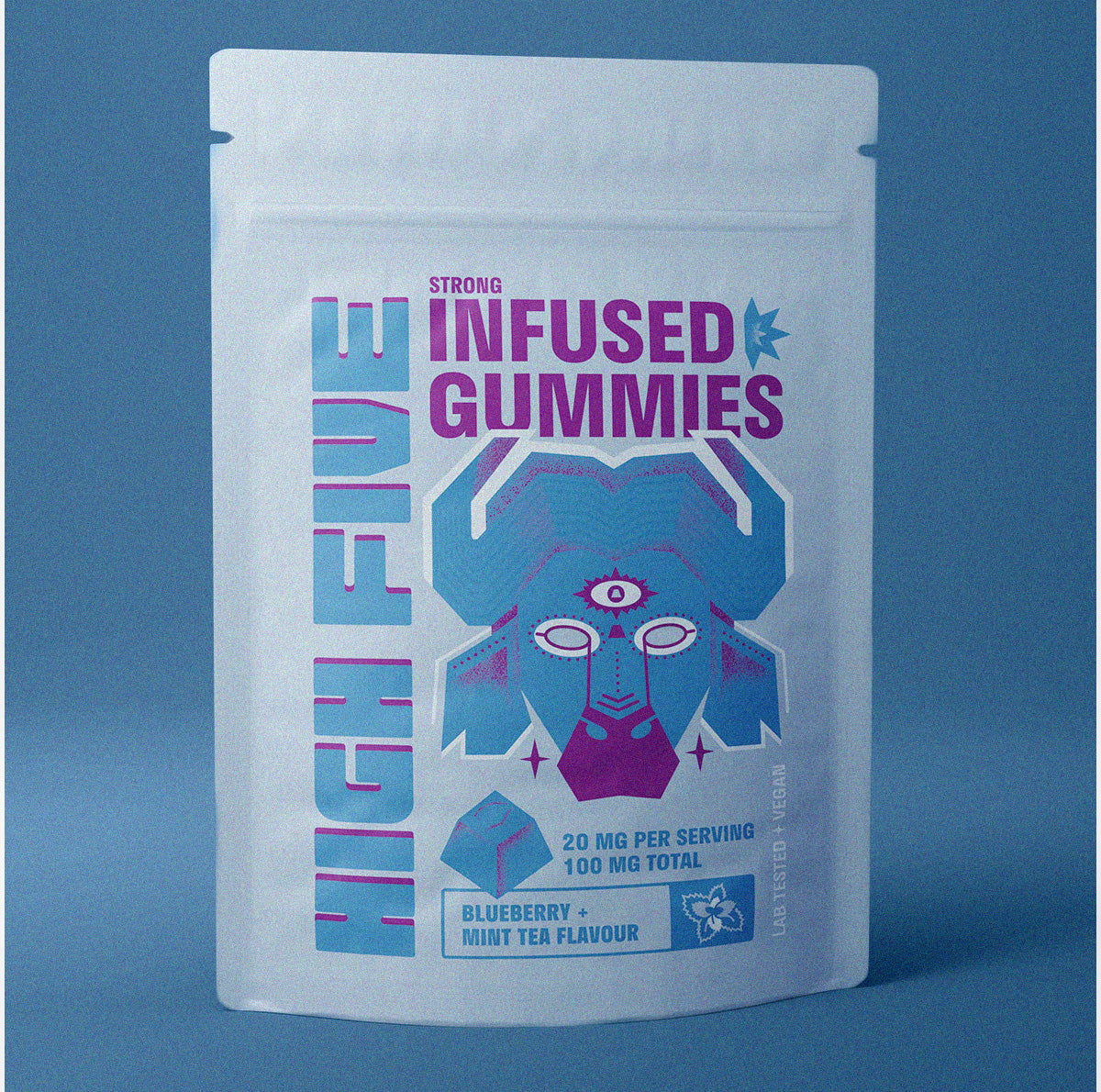 Cannabis Infused Gummies: Blueberry & Mint Tea Flavour