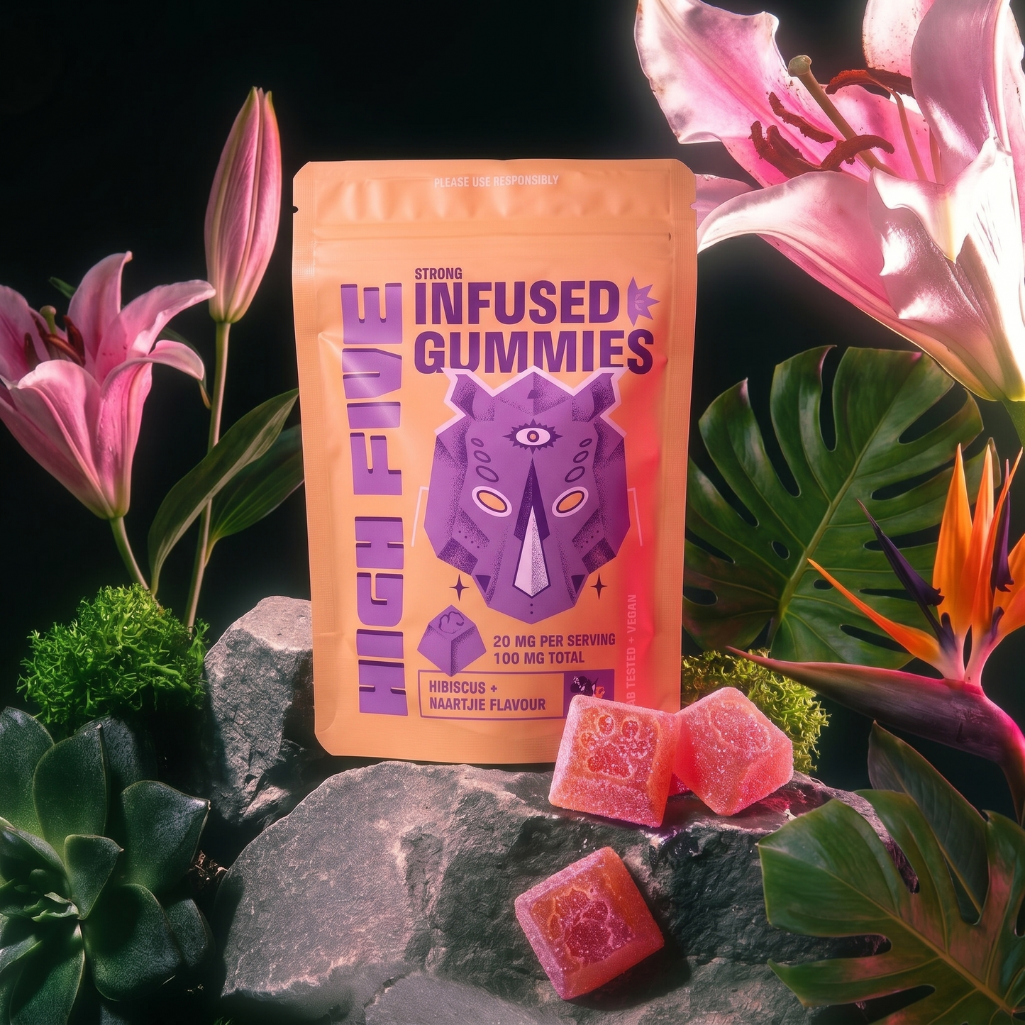 Infused Gummies: Hibiscus and Naartjie Flavour
