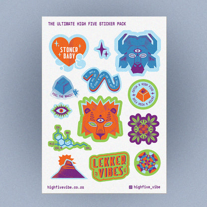 High Five Cannabis Sticker Collection